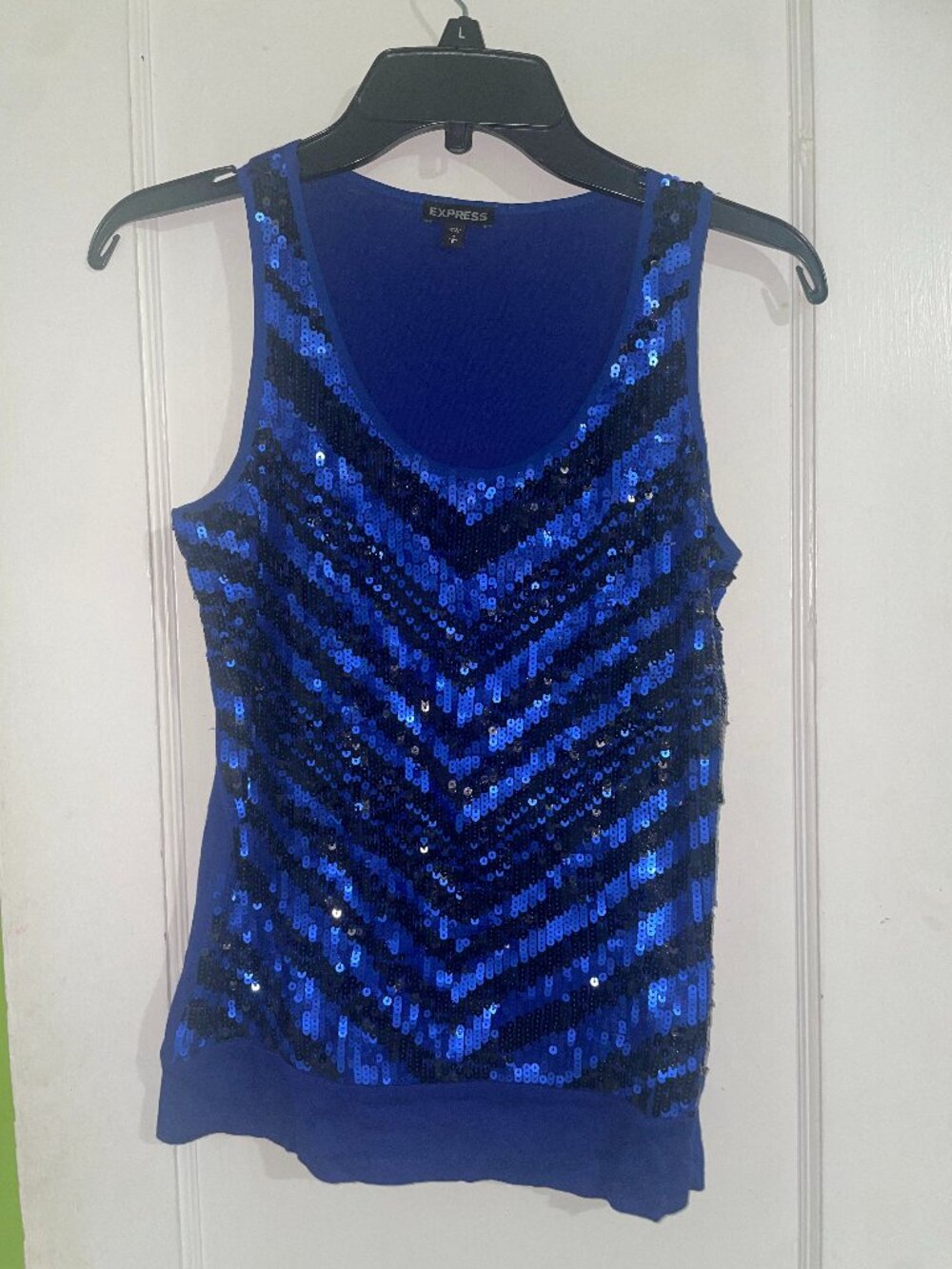 Express blue Sequin tank top Size S